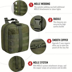 Tactical Molle EMT Quick Release Pouch Rip-Away IFAK <b>Medical</b> <b>Bag</b> Emergency Survival First Aid Kit for Outdoor Hiking Backpack - Product Image 2