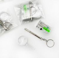 Kit de nettoyage de lunettes Kit de réparation de lunettes avec tournevis en tissu Mini loupe
