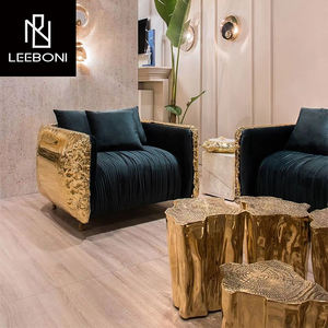 أرائك مقطعية فاخرة خفيفة من الجلد بطراز حديث من بوكا صالة مخصصة - Product Image 2