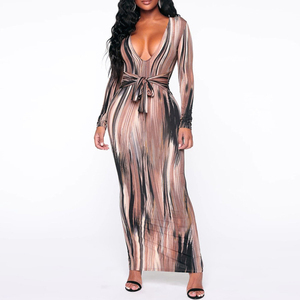 Robes maxi grande taille, robe moulante maxi <span class=keywords><strong>élégante</strong></span>, <span class=keywords><strong>tenue</strong></span> unie, automne <span class=keywords><strong>2021</strong></span>, robe de soirée décontractée à manches longues, robe grande taille pour <span class=keywords><strong>femme</strong></span> - Product Image 2