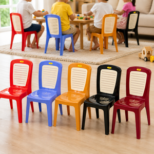Chaise de loisirs en plastique PP rembourrée de mousse, moderne, empilable, résistante aux intempéries, confortable, facile à nettoyer, avec dossier à lattes, pour salon - Product Image 3