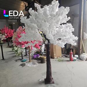 Árbol de Flores de Cerezo Artificial de 4 Pies en Oferta de LEDA, Árbol de Sakura Artificial Blanco para Centros de Mesa - Product Image 6
