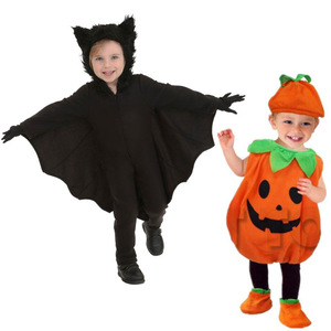 Costume d'Halloween pour enfants, robe de chauve-souris citrouille, tenue de cosplay pour enfants, vêtements de fête, taille S M L - Product Image 1