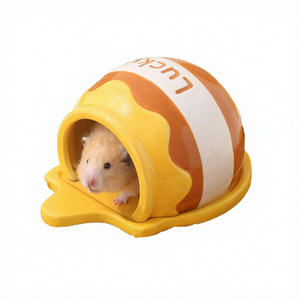 Nid en céramique pour hamster de style pot à miel artistique, abri confortable pour hamsters syriens et <span class=keywords><strong>Roborovski</strong></span>, lavable - Product Image 5