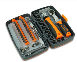 Mini Kit de herramientas multifuncionales de reparación, destornillador de trinquete, combinación de llaves, juego de enchufes, caja de herramientas, 38 Uds. - Product Image 2