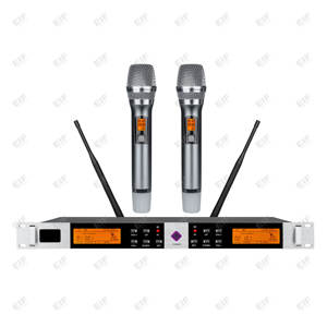 Sistema de Micrófono Inalámbrico UHF con Supresión de Howling para Micrófono de Mano Profesional - Product Image 1