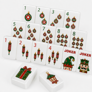 DSP Vietnam Factory Custom Christmas American Mahjong Tiles 160-Piece Acrylic Holiday Set - Product Image 4
