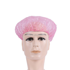 Bonnets de douche de Spa jetables réglables de haute qualité <span class=keywords><strong>couverture</strong></span> de cheveux de Salon étanche <span class=keywords><strong>couverture</strong></span> de bain transparente <span class=keywords><strong>en</strong></span> plastique PE pour adultes - Product Image 1