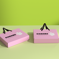 Boîte d'expédition personnalisée avec logo, boîte de luxe pour vêtements, chaussettes, robes, emballages en papier avec poignée
