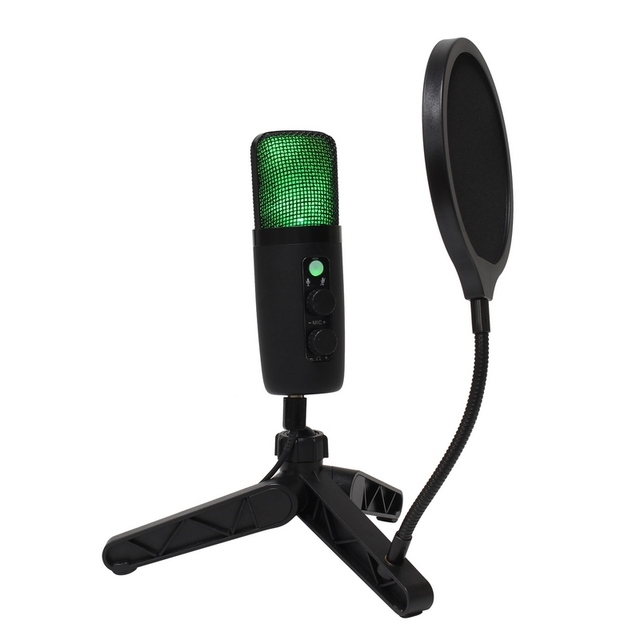 Desktop Microphone Set Cardioid PC Mic Condenser Microphone for Studio Recording Broadcasting Karaoke Singing