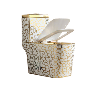 Inodoro Moderno de Una Pieza para Hotel, Lavabo para Villa, Inodoro de Cerámica Alargado con Doble Descarga, Sifón en S, Lujoso Conjunto de Baño Montado en el Suelo - Product Image 1