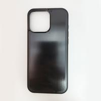 Coque de téléphone personnalisée noire de haute qualité pour iPhone, avec bord circulaire et coque noire cannelée, pour la chaîne d'approvisionnement mondiale