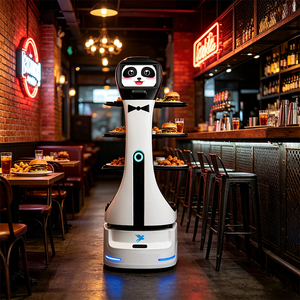 Robot de service pour <span class=keywords><strong>restaurant</strong></span>, parlant et ambulant, avec reconnaissance faciale, robot de livraison de nourriture, affichage du menu - Product Image 1