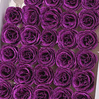 Rose artificielle en soie avec paillettes dorées, tête de fleur lumineuse, vente en gros, décoration pour la maison, mariage et fête