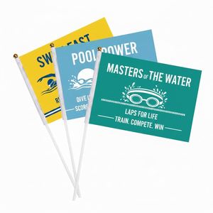 Expédition rapide DDP, drapeau à agiter personnalisé, vente en gros, petit bannière à bâton personnalisée - Product Image 1