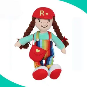 Tùy Chỉnh Plush Bé Nhồi Bông Vải Mềm Rag Búp Bê 18 Cô Gái Trẻ Búp Bê Handmade Vải Búp Bê