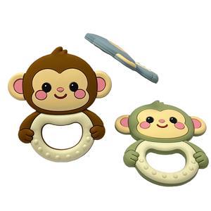 <span class=keywords><strong>Mordedor</strong></span> de Silicona de Grado Alimenticio para Bebés, Diseño de <span class=keywords><strong>Mono</strong></span>, para la Dentición, de 0 a 24 Meses - Product Image 1