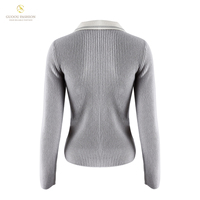 Pull en tricot de laine 100% tricoté sur mesure pull d'hiver en polaire à col polo Preppy