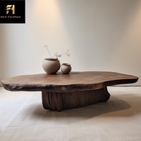 Table basse en bois irrégulière de style nordique moderne et simple pour salon, table basse japonaise Wabi-Sabi pour l'étude du Zen