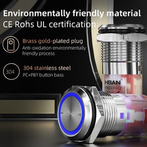 Zelfsluitende <span class=keywords><strong>Push</strong></span> Flat <span class=keywords><strong>Power</strong></span> Metalen Knop Schakelaar Knoppen Uit Pin Selflocking Roestvrij Staal Op Knop Schakelaar - Product Image 2