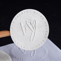 Autocollant texturé imprimé personnalisé étiquette en relief mat cercle autocollant impression blanc pur étanchéité Logo marque autocollants