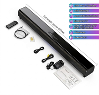 Barre de son Bluetooth 2.1 canaux pour téléviseur, système home cinéma avec caisson de basses intégré, connectivité ARC OPT COAX USB AUX