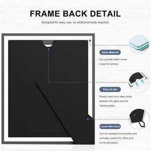 Venta al por Mayor de Marcos de Fotos de Vidrio de 4x6, 5x7, 8x10 y A4, Decoración del Hogar, Borde Plateado, Superficie de Espejo - Product Image 4