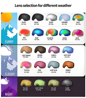 Yijia optique personnalisé lunettes de Ski fabricant Double lentille Anti-buée lunettes de motoneige lunettes de Snowboard femmes hommes lunettes de neige
