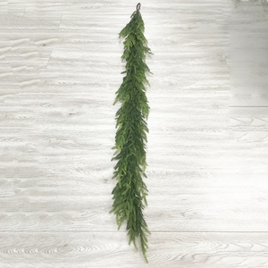 Guirnalda de Navidad 183cm Faux Greenery Norfolk Pine Real Touch Artificial <span class=keywords><strong>Araucaria</strong></span> Vine Navidad Preservada Flor Guirnalda de cedro - Product Image 3