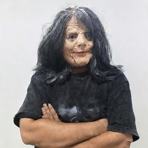 Máscara Facial Completa <span class=keywords><strong>de</strong></span> Látex <span class=keywords><strong>de</strong></span> <span class=keywords><strong>Bruja</strong></span> Anciana <span class=keywords><strong>Realista</strong></span> con Arrugas Profundas, Cabello Despeinado y Sonrisa Espeluznante - <span class=keywords><strong>Disfraz</strong></span> <span class=keywords><strong>de</strong></span> Cosplay para Fiestas <span class=keywords><strong>de</strong></span> Disfraces - Product Image 4