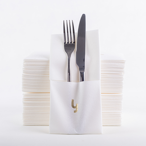 Serviettes en <span class=keywords><strong>papier</strong></span> de luxe de la série Premium Golden, serviettes de cocktail personnalisées en or, logo personnalisé imprimé pour les banquets de mariage haut de gamme - Product Image 5