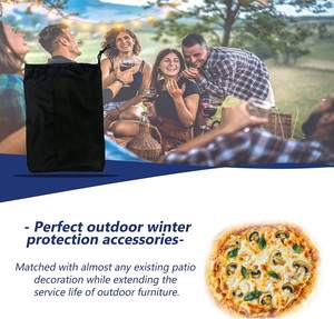 Housse de protection <span class=keywords><strong>étanche</strong></span> pour l'<span class=keywords><strong>extérieur</strong></span>, 600D, résistant <span class=keywords><strong>à</strong></span> l'eau, Oxford, four <span class=keywords><strong>à</strong></span> <span class=keywords><strong>pain</strong></span> cuit au charbon, BBQ, fumeur, grille, couverture de four <span class=keywords><strong>à</strong></span> Pizza - Product Image 5