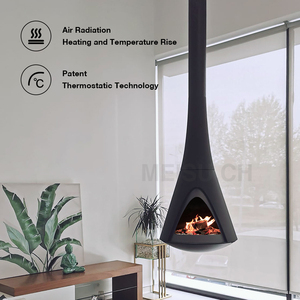 MEISU.CH Factory Ceiling Mounted Truefire <strong>Wood</strong> Burning/Alcohol/Electronic <strong>Stove</strong> Core 3d Vapor 700mm Hanging <strong>Wood</strong> Fireplace - Product Image 4