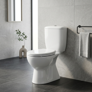WC en céramique deux pièces à double chasse, à fixation au sol, avec abattant de siège - Product Image 4