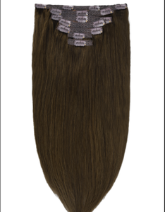 Extensions de cheveux naturels Remy vierges à clipser en dentelle, 7 pièces, 16 clips, 12-40 pouces, 100 grammes, mèches balayage pour femmes, usage quotidien. - Product Image 4