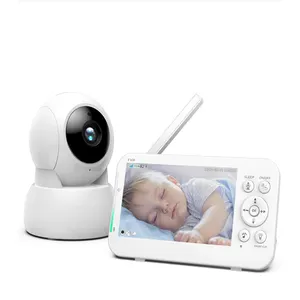 ระยะไกล Pan/tilt/4X ซูม5 "จอแสดงผล LCD ดิจิตอลไร้สายวิดีโอตรวจสอบทารกให้อาหารร้องไห้ปลุกอุณหภูมิกล้องไฟกลางคืน