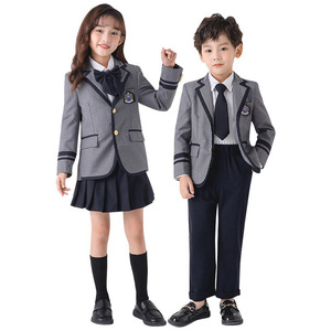 Costumes uniformes de classe britannique de Style Preppy pour les garçons ensembles de vêtements de Performance de chœur d'automne de printemps d'automne pour enfants de maternelle primaire - Product Image 5