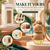 Diffuseur de parfum liquide suspendu en bois en forme de chat pour voiture, concentration de parfum à 60%, logo personnalisé, OEM ODM, pour bureau et armoire