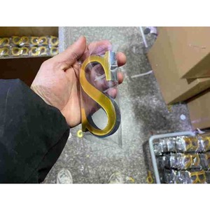 Vente en gros de lettres miroir 3D de 10 cm, autocollants muraux pour logo, nom, alphabet, mariage, lettres d'amour, décoration murale anglaise pour la maison - Product Image 6