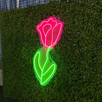 Lumière néon en forme de rose, enseigne néon LED, livraison directe, fournisseur OEM de néons, livraison gratuite