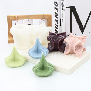 Molde de vela de cubo de <span class=keywords><strong>Rubik</strong></span> giratorio en espiral geométrico de forma especial sin BPA, moldes de vela de pirámide de silicona hechos a mano DIY - Product Image 4