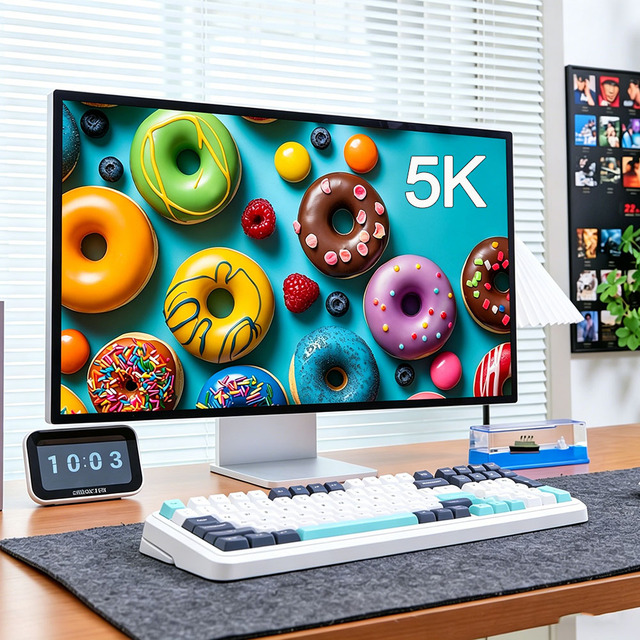 5120x2880 IPS Screen 75Hz LED 99% SRGB Monitor for Desktops Computer 27 Inch 5K Gaming Monitor