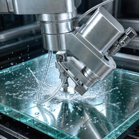 Machine de découpe à jet d'eau CNC intelligente Qianrui 380V à 5 axes haute vitesse et haute précision, tête de découpe métallique pour pierre, verre, marbre