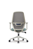 Chaise de bureau à dossier en maille avec assise en tissu, chaise respirante pour poste de travail, commande en gros