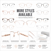 Monturas de Gafas de Titanio de Media Montura Readsun, Diseño Rectangular Moderno y Ligero, Monturas Ópticas Unisex para Adultos