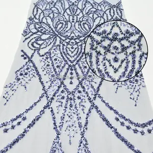 Tissu Dentelle De Luxe 2022 Tissus düğün doku dantel nakış kumaş hizmet Modern sürdürülebilir düğün elbisesi bayan elbise