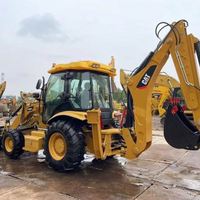 Escavatore Usato CAT420F CAT420 da 8 Tonnellate con Poche Ore di Utilizzo, Forte Forza di Scavo, Terna in Vendita con Pompa Idraulica Denison