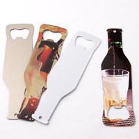 1 ouvre-bouteille en métal pour boisson, modèle personnalisé, en vrac, impression par sublimation, vierge