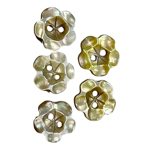 2 개의 구멍 꽃 모양 자연적인 Trocas 포탄 단추 - Product Image 3