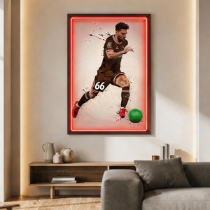 ไฟ LED ตกแต่งผนังแบบนีออน - <span class=keywords><strong>โปสเตอร์</strong></span><span class=keywords><strong>นัก</strong></span><span class=keywords><strong>ฟุตบอล</strong></span> เหมาะสำหรับห้องนั่งเล่นและห้องนอน มีกรอบ สามารถแขวนได้โดยตรง - Product Image 1